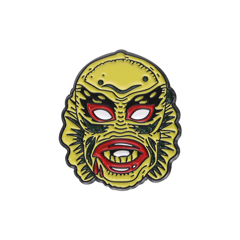Horror Movie Monster Enamel Pins | Dracula & Classic Villain Brooch (Multiple Selections)