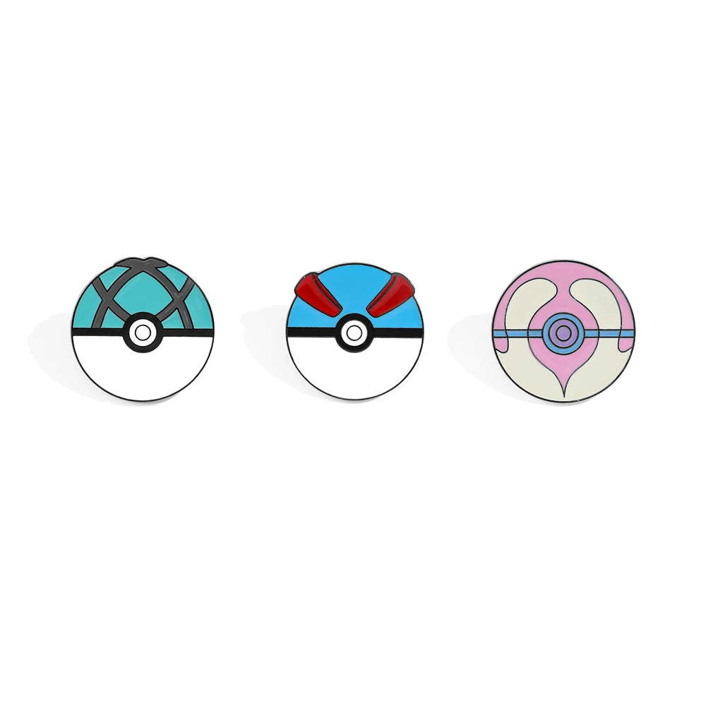 Pokemon Poke Ball Enamel Pin (3-5 Pcs Set)
