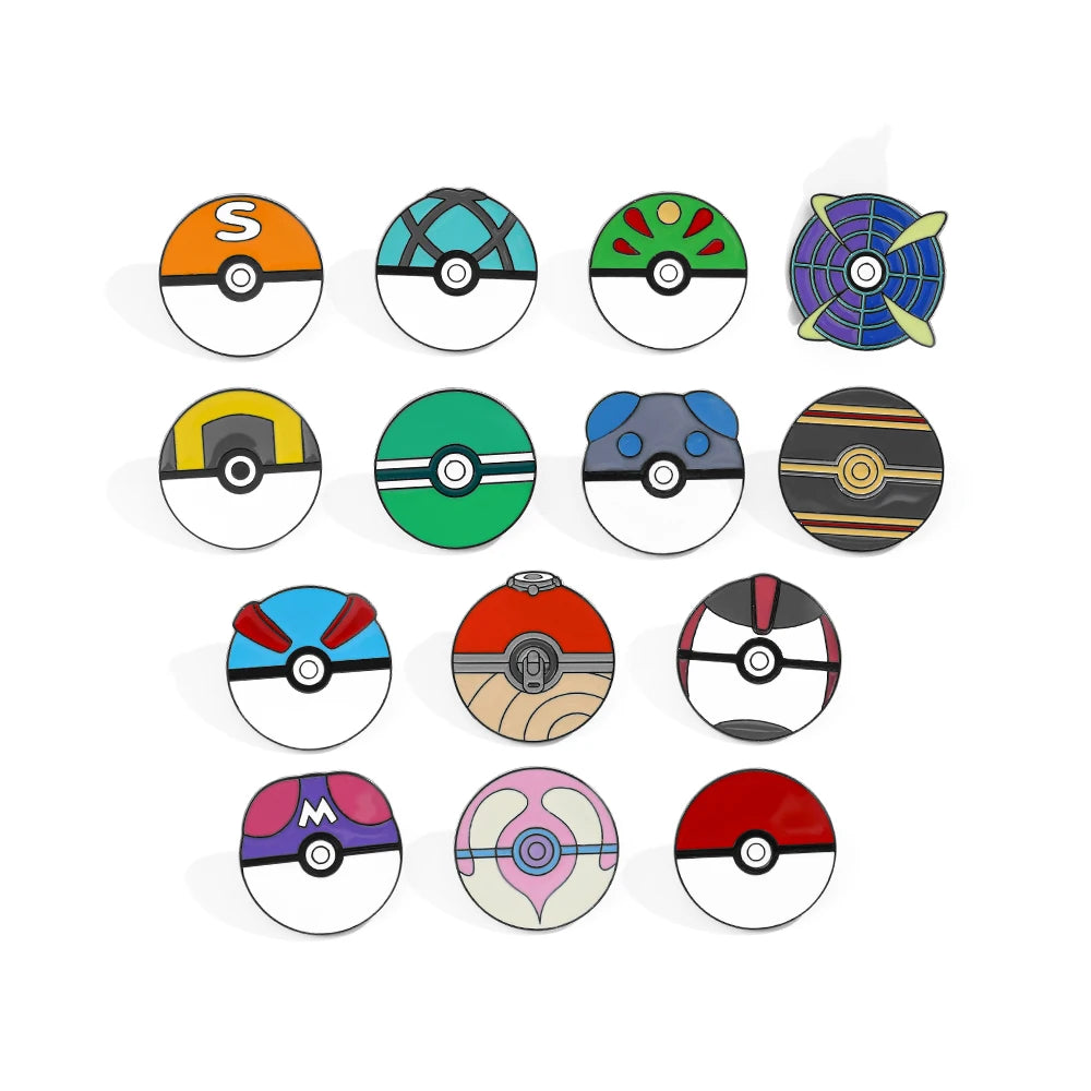 Pokemon Poke Ball Enamel Pin (3-5 Pcs Set)