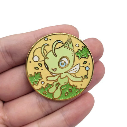 Pokemon Legendary Enamel Pins - Jirachi, Arceus, Kyogre, Rayquaza Collection