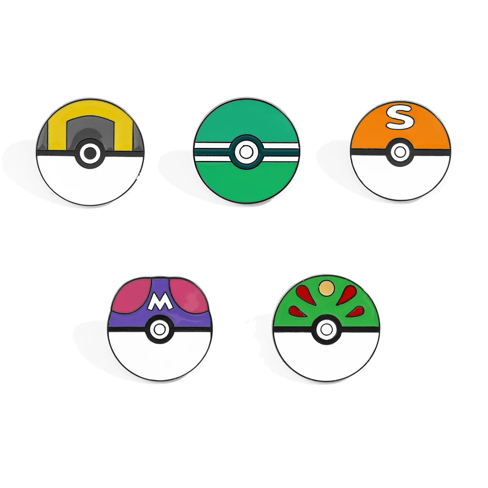 Pokemon Poke Ball Enamel Pin (3-5 Pcs Set)