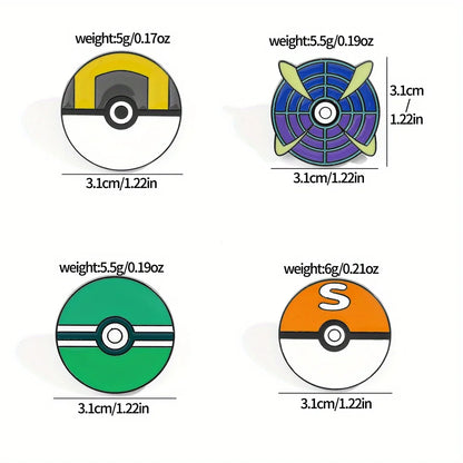Pokemon Poke Ball Enamel Pin (3-5 Pcs Set)