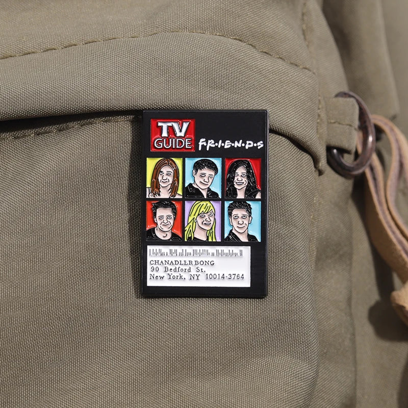 TV Guide magazine cover featuring 'Friends' characters -lapel pin enamel pin brooch for hats, bag and shirts