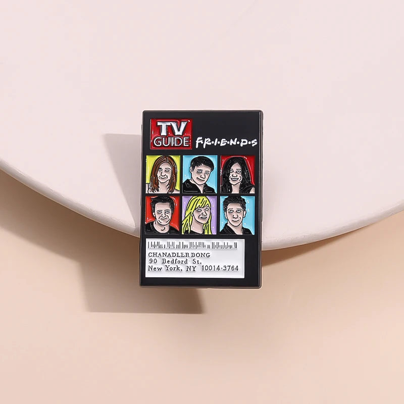 TV Guide magazine cover featuring 'Friends' characters -lapel pin enamel pin brooch for hats, bag and shirts 